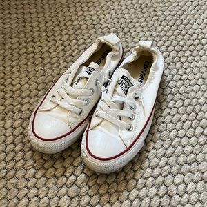 Converse all star slip on white size 6